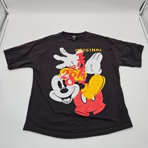 Disney Mickey Mouse Original Graphic T Shirt Black Size Small